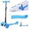 Самокат 3-х кол., синий, светящиеся колёса, PU, ABEC 7, в коробке UT-U038210Y